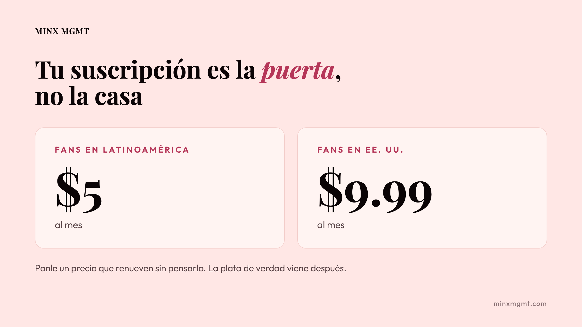 Tu suscripción es la puerta, no la casa